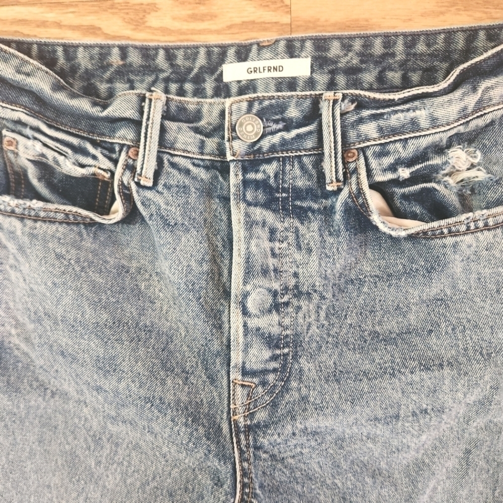 EUC GRLFRND Mica High-Rise Button Fly Jeans in Great Expectations, Size 27 - Picture 4 of 14